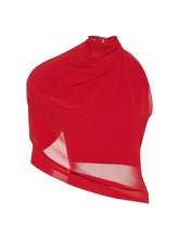 Asymmetric Mesh Short Vest Top